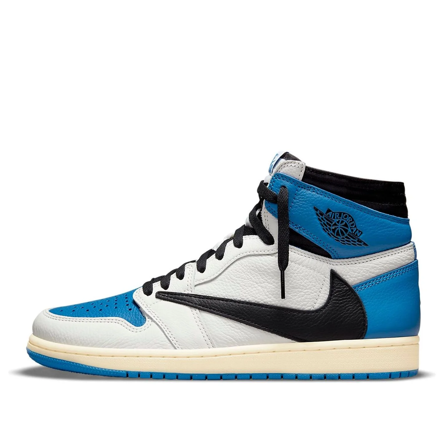 Air Jordan 1 Retro High x Fragment Design x Travis Scott 'Sail Black Military Blue'