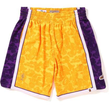 BAthtPE X MITCHELL & NESS LOS ANGELES LAKERS JERSEY SHORTS MENS