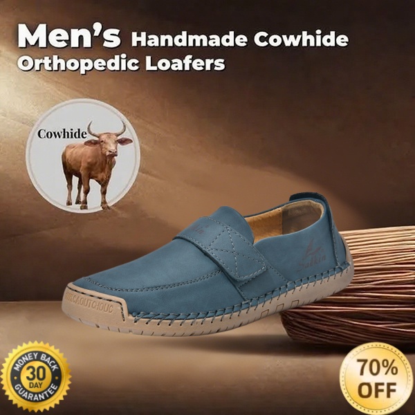 🔥Last Day 70% OFF🔥🐂 Calfskin Casual Shoes 👞 Hand-sewn, slip-on des