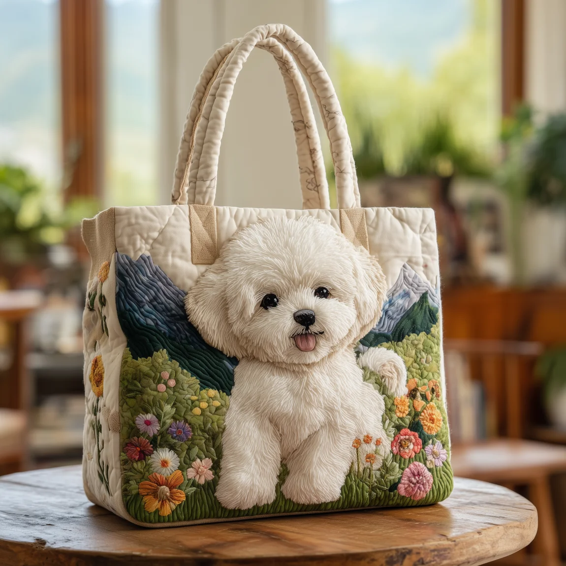 Only a Few Left --Artistic Vintage-Inspired Fashion Illustrated Embroidered Shoulder Tote Bag
