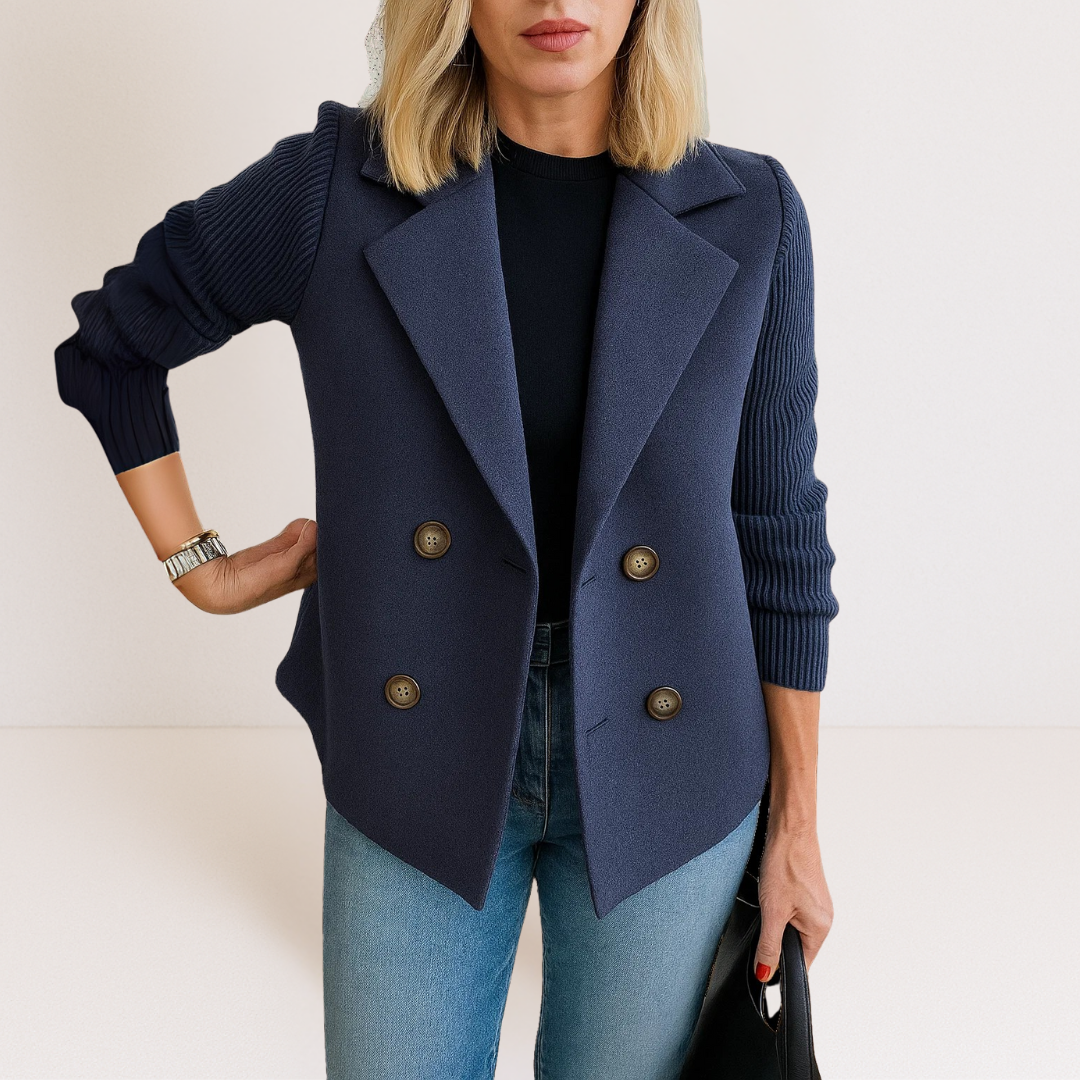Soft-Blend Knit Blazer