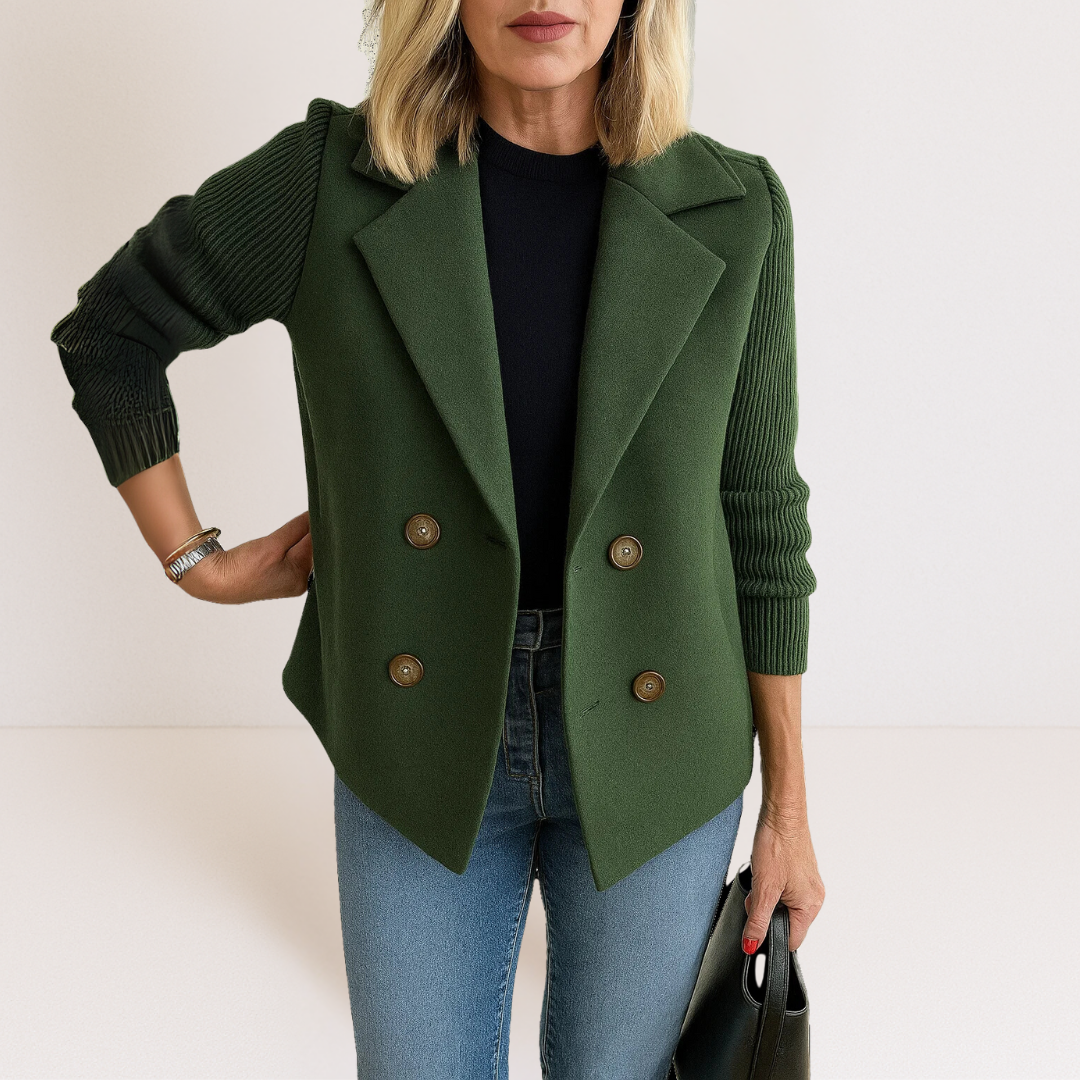 Soft-Blend Knit Blazer