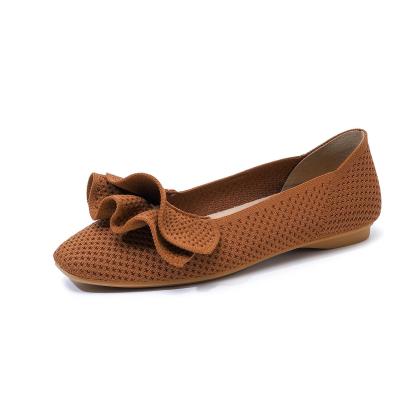 Comfortable Square-Toe Knit Flats Designed for Everyday Comfort