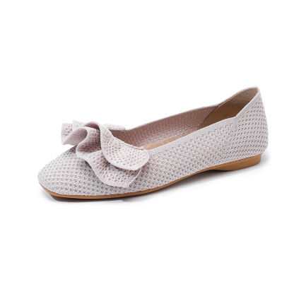 Comfortable Square-Toe Knit Flats Designed for Everyday Comfort