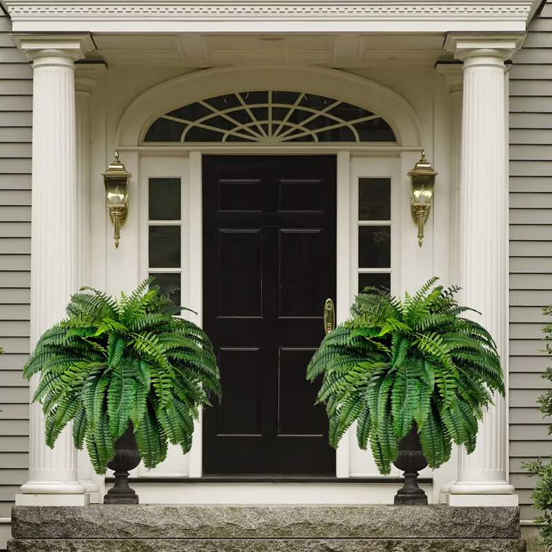 🔥 On Sale Only Today 🌱 UV Resistant Ferns Artificial Plants Large for Planters, Office & Home Decor, Outdoor & Indoor