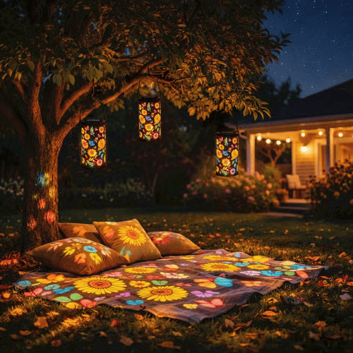 🔥HOT SALE 49% OFF-🌞Colorful Sunflower Glow Solar Garden Lantern