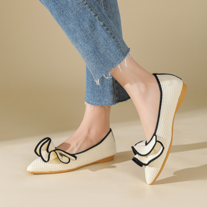 Comfortable Pointed-Toe Knit Flats Designed for Everyday Comfort