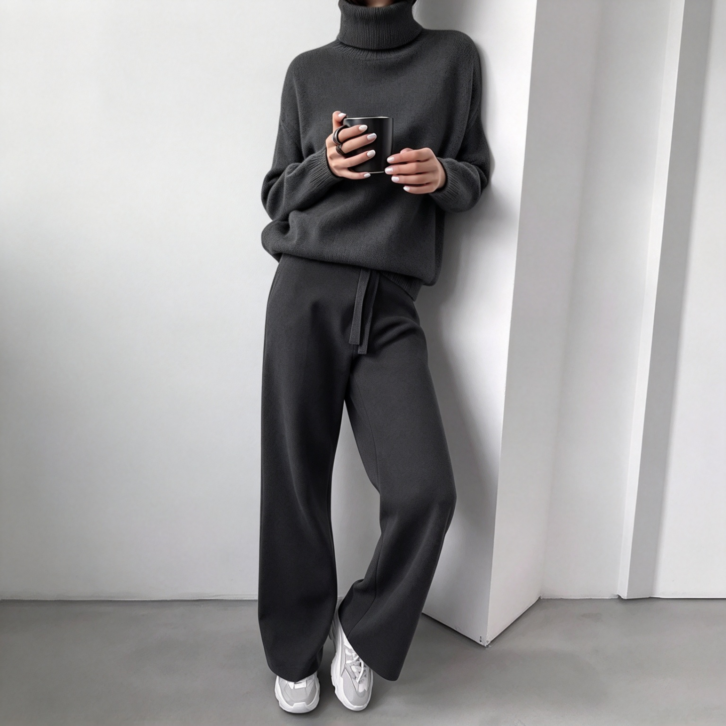 Women's Soft-Touch Turtleneck Two-Piece Set