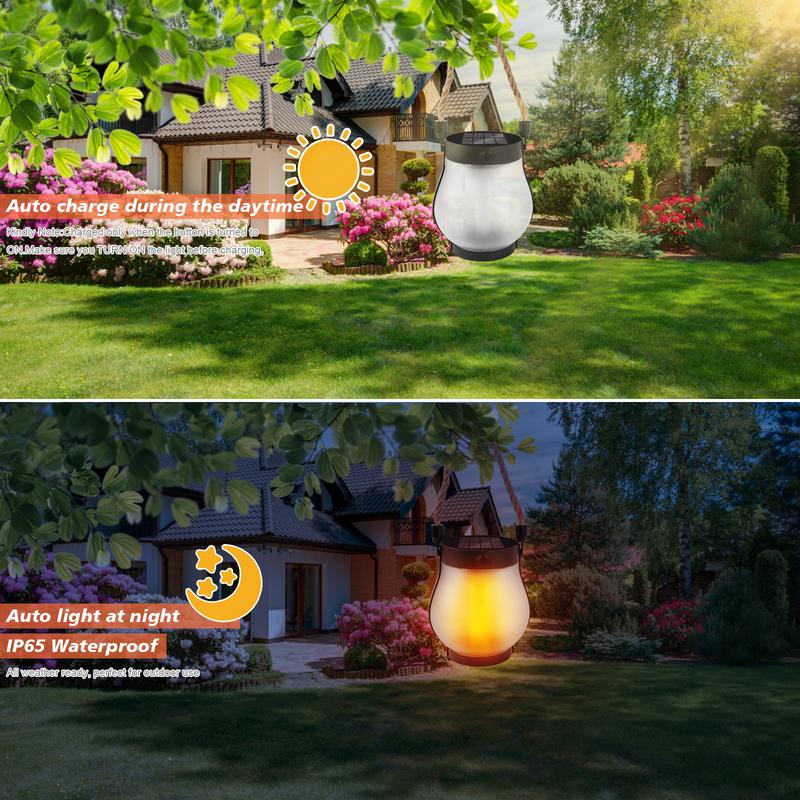✨Last Day Promotion--Dancing flame Solar Lantern Outdoor Lights