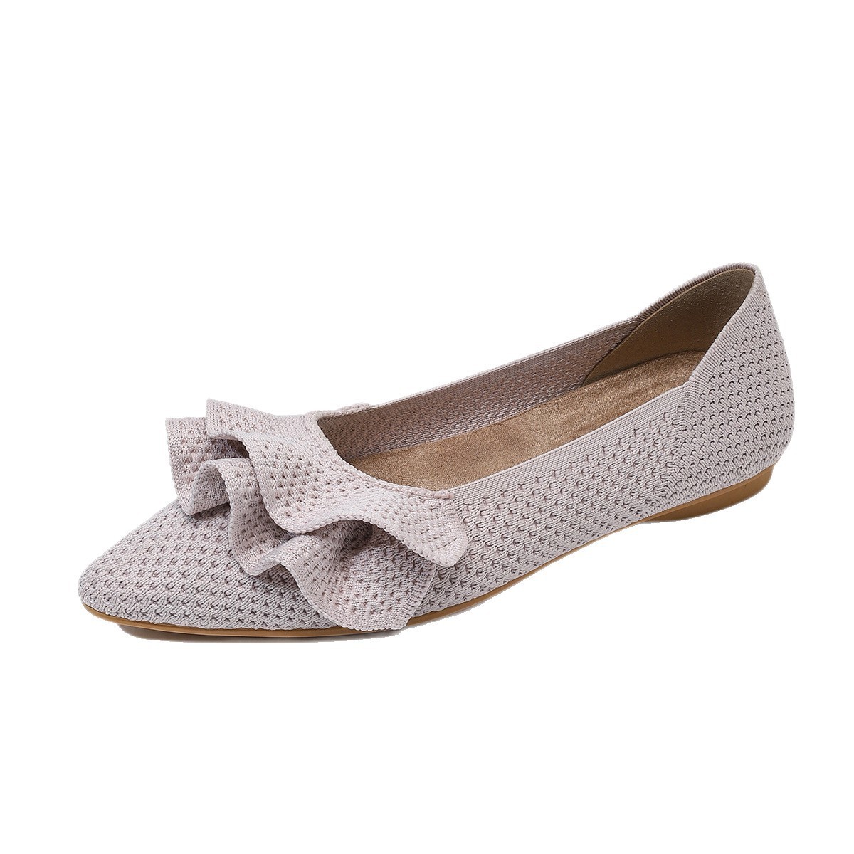 Comfortable Pointed-Toe Knit Flats Designed for Everyday Comfort