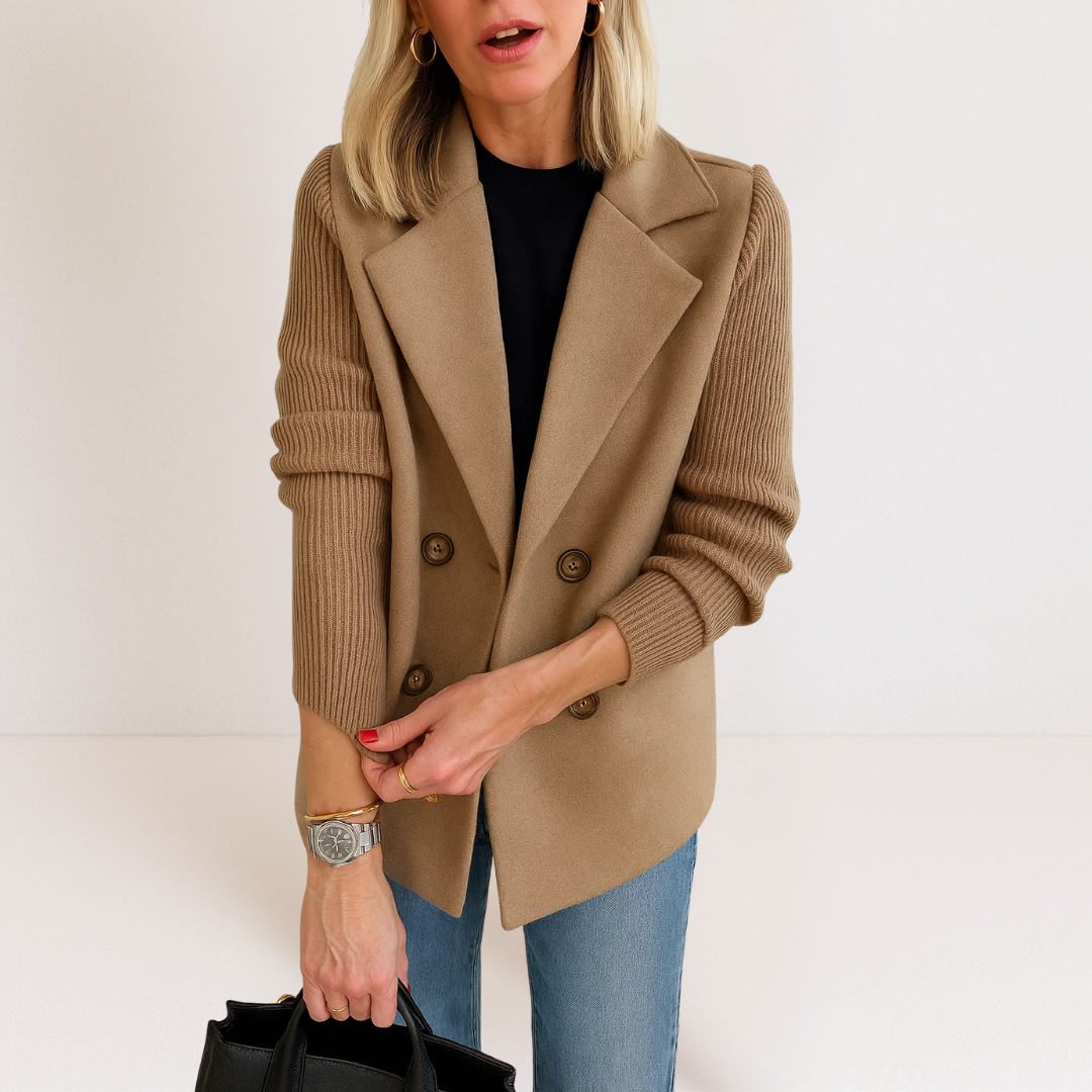 Soft-Blend Knit Blazer