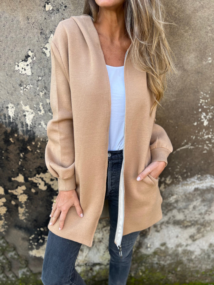 CLEARANCE SALE🔥 Round Neck Zipper Long Sleeve Casual Jacket