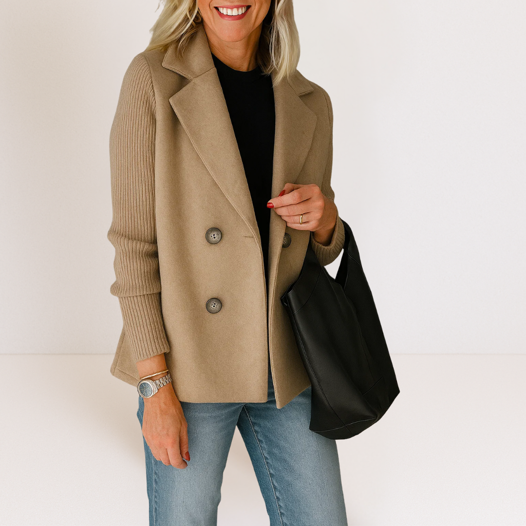 Soft-Blend Knit Blazer