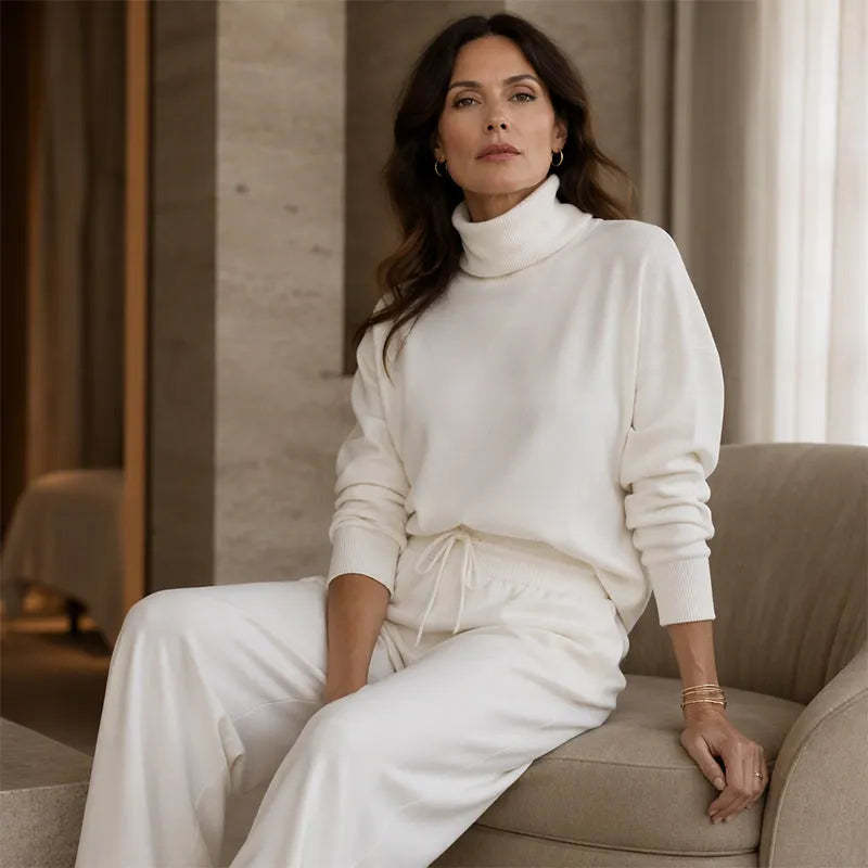 Women's Soft-Touch Turtleneck Two-Piece Set