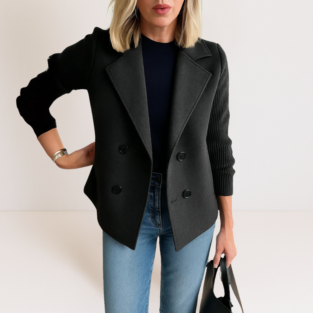 Soft-Blend Knit Blazer