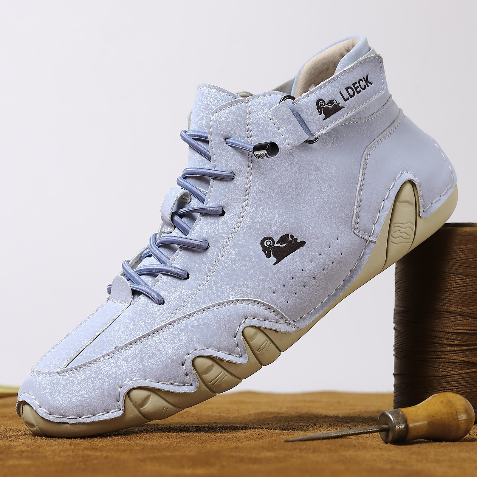 Barefoot Shoes Italian   Suede Velcro High Boots