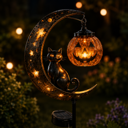 🎃Halloween Early Bird Special Sale 49% OFF-Pumpkin Moon Garden Stake Light
