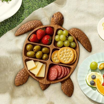 Highland Cow Wooden Charcuterie Board,Wooden Cow Food Platter for Snack