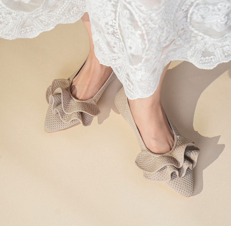 Comfortable Pointed-Toe Knit Flats Designed for Everyday Comfort