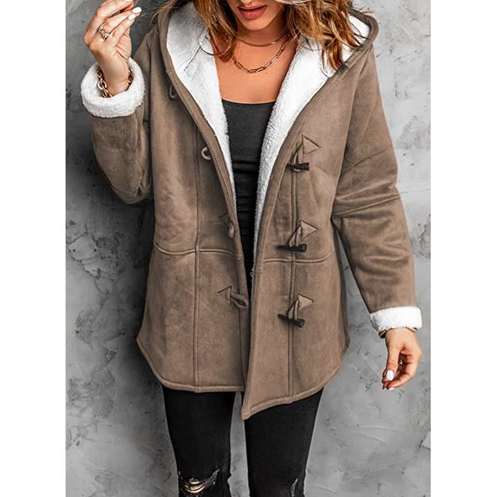 Women's Casual Wool Hooded Coat