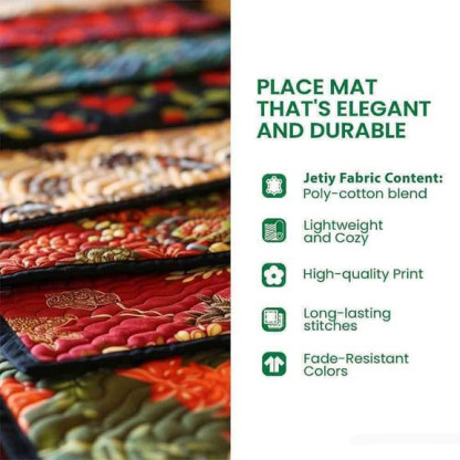 Love In Bloom Quilted Placemat Aesthetic Home Decor Valentines Gifts Idea For Her