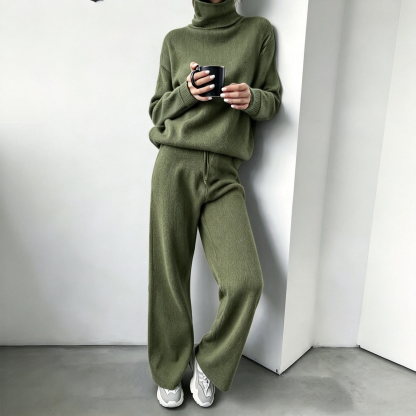 Women's Soft-Touch Turtleneck Two-Piece Set