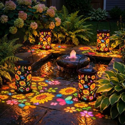 🔥HOT SALE 49% OFF-🌞Colorful Sunflower Glow Solar Garden Lantern