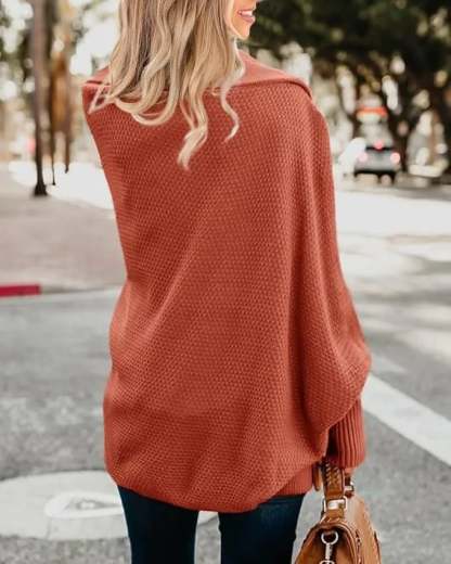 Women's Batwing Cable Knitted Slouchy Oversized Cardigan Sweater