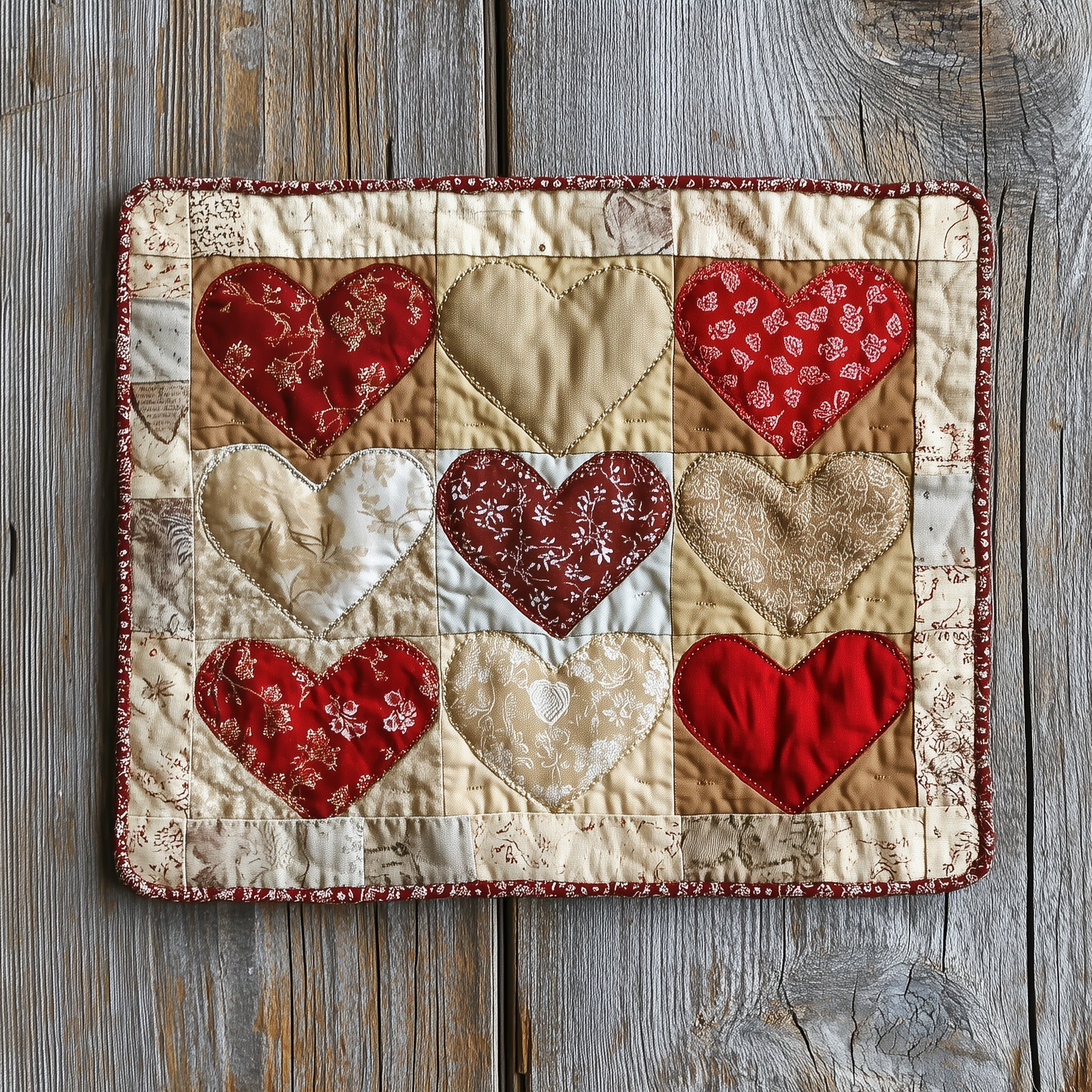 Forever Yours Quilted Placemat Rustic Home Decor Valentine Gift Ideas For Him