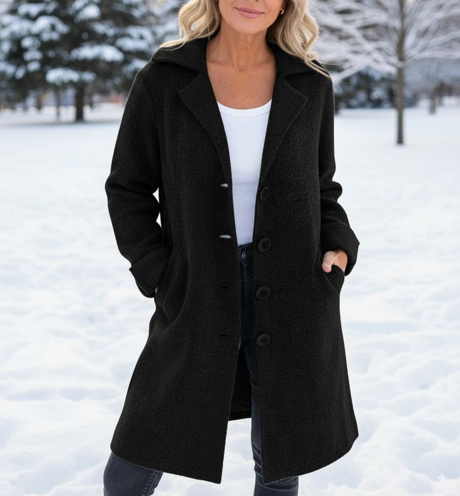 NEW🔥 Wool Casual Lapel Single Breasted Long Coat