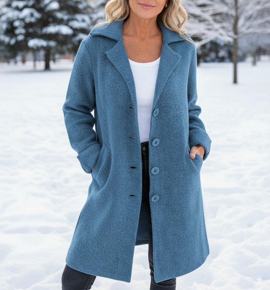 NEW🔥 Wool Casual Lapel Single Breasted Long Coat
