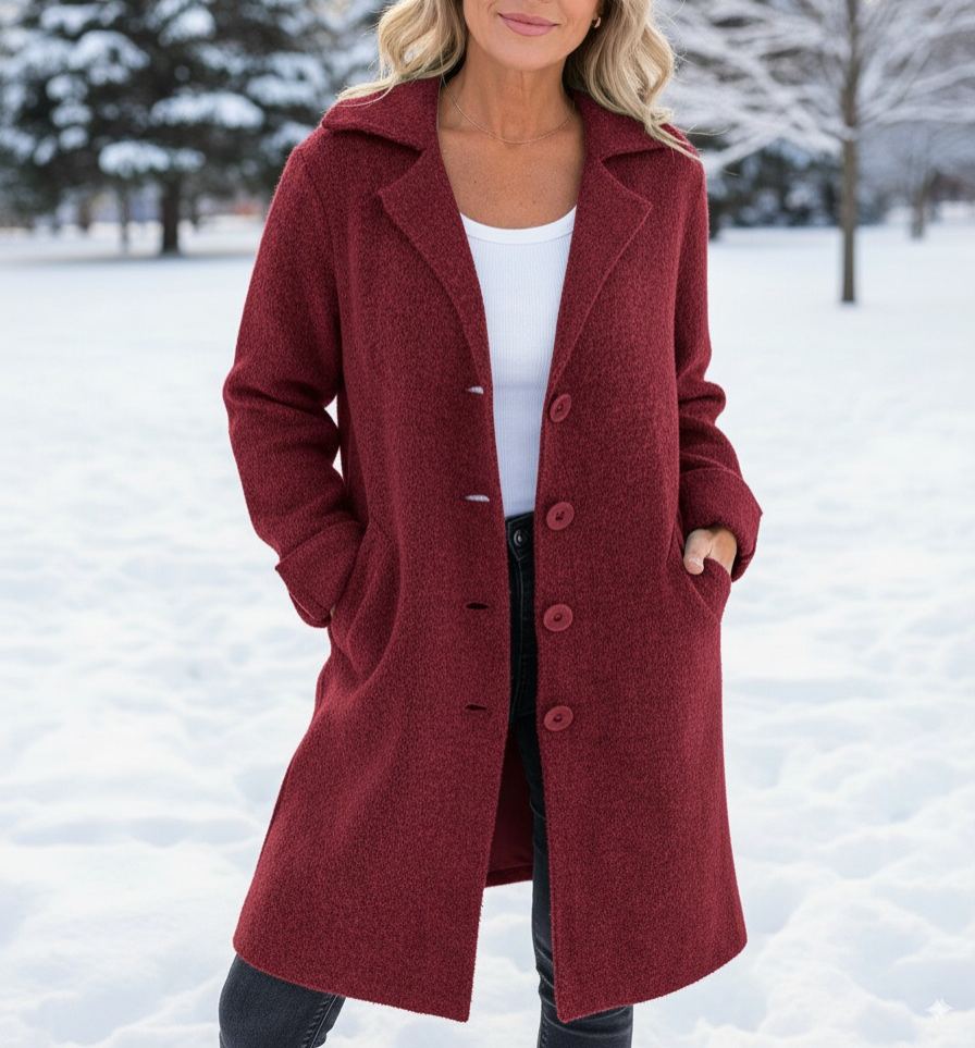 NEW🔥 Wool Casual Lapel Single Breasted Long Coat