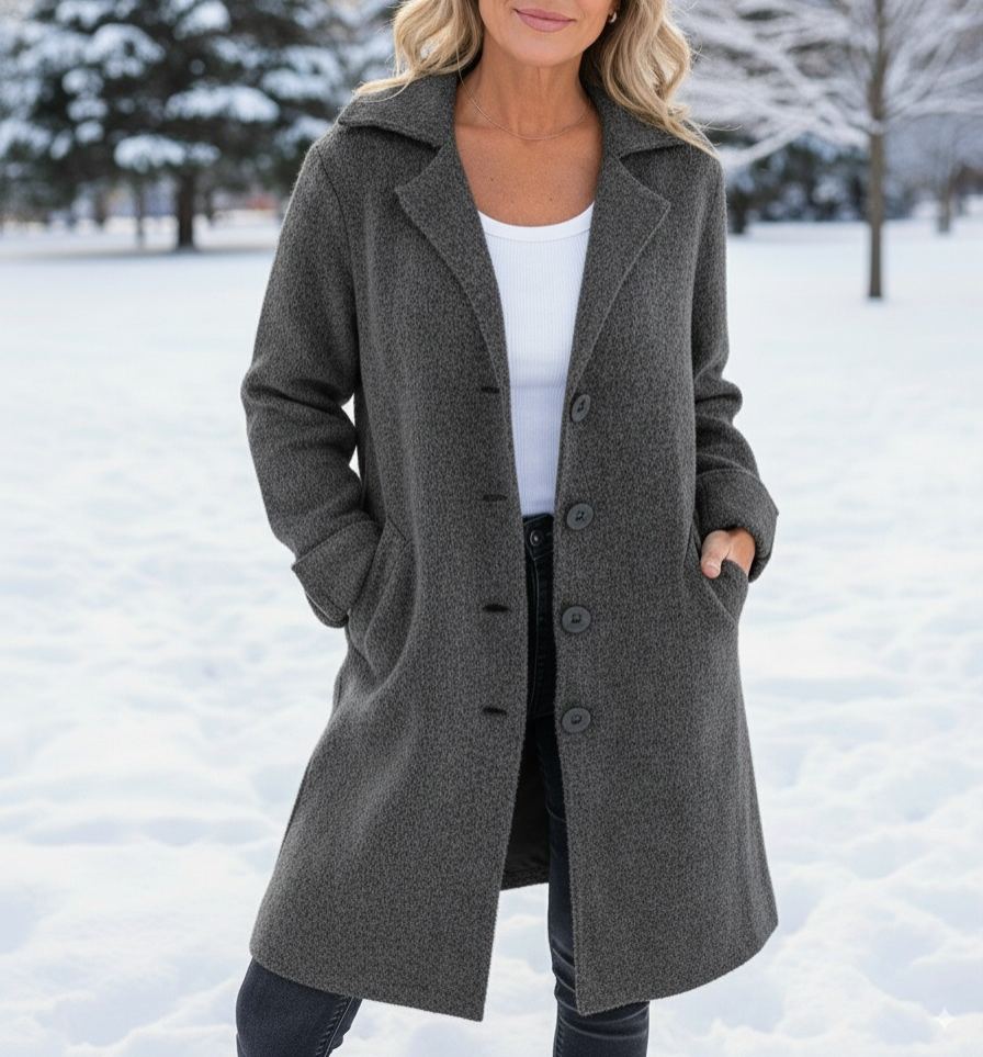 NEW🔥 Wool Casual Lapel Single Breasted Long Coat