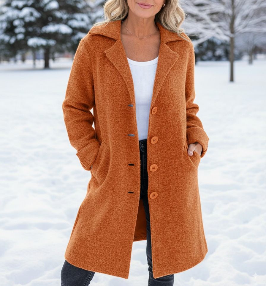 NEW🔥 Wool Casual Lapel Single Breasted Long Coat