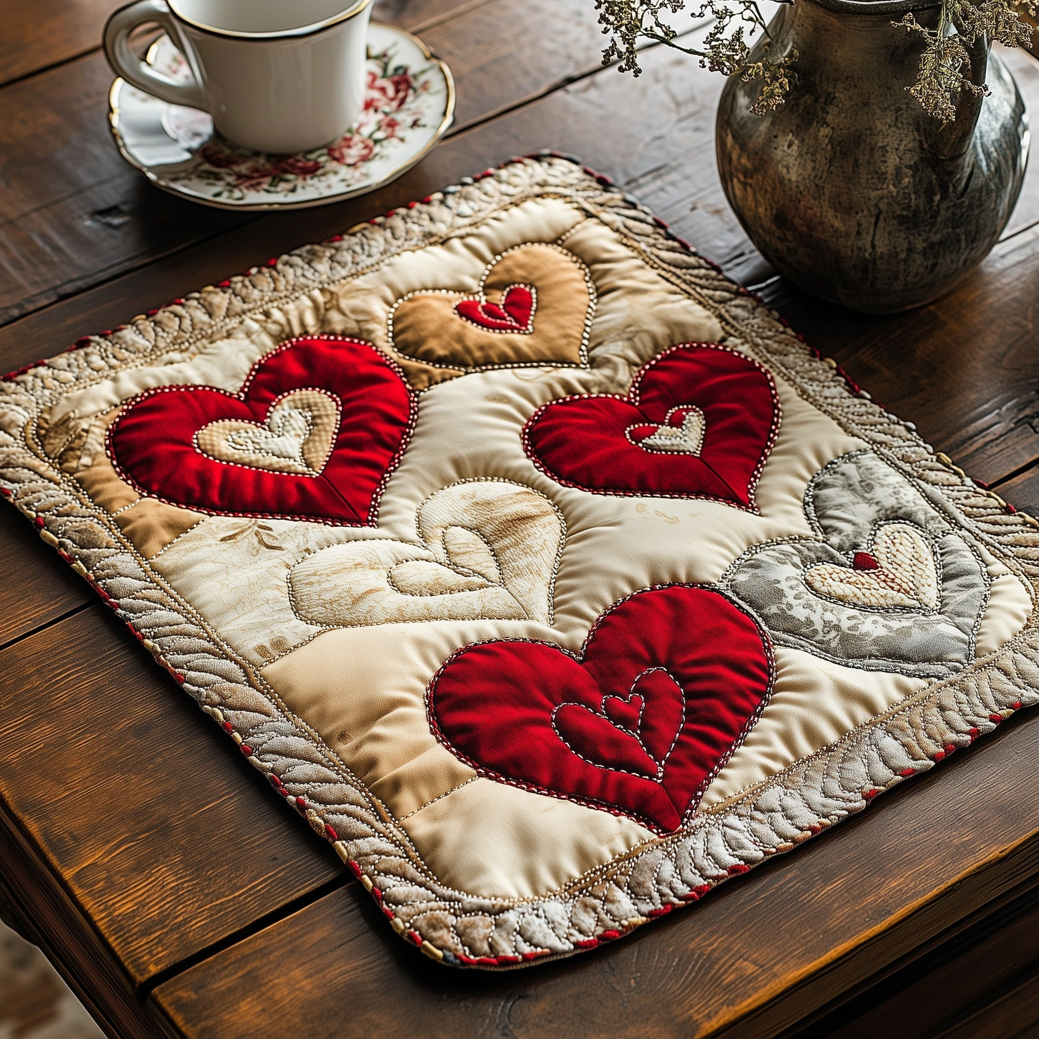 Keepsake Of Cupid Quilted Placemat Unique Home Decor Best Valentines Gifts For Her