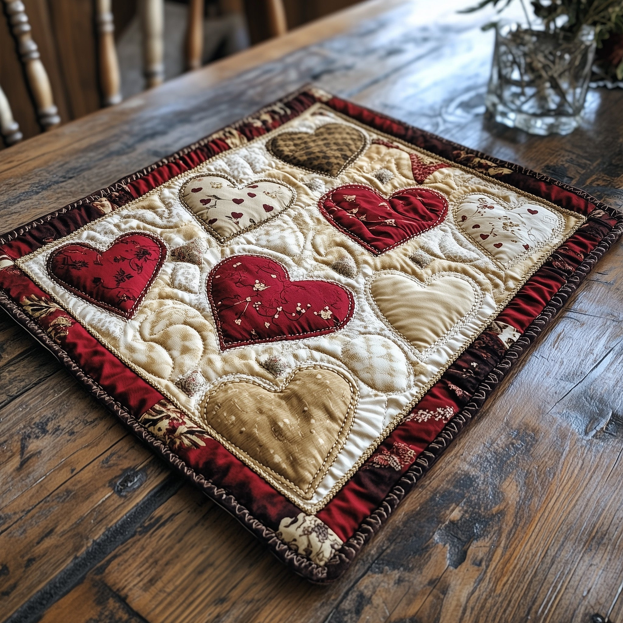 The Love Within Quilted Placemat Cozy Living Decor Gift Suggestions For Valentine’s Day