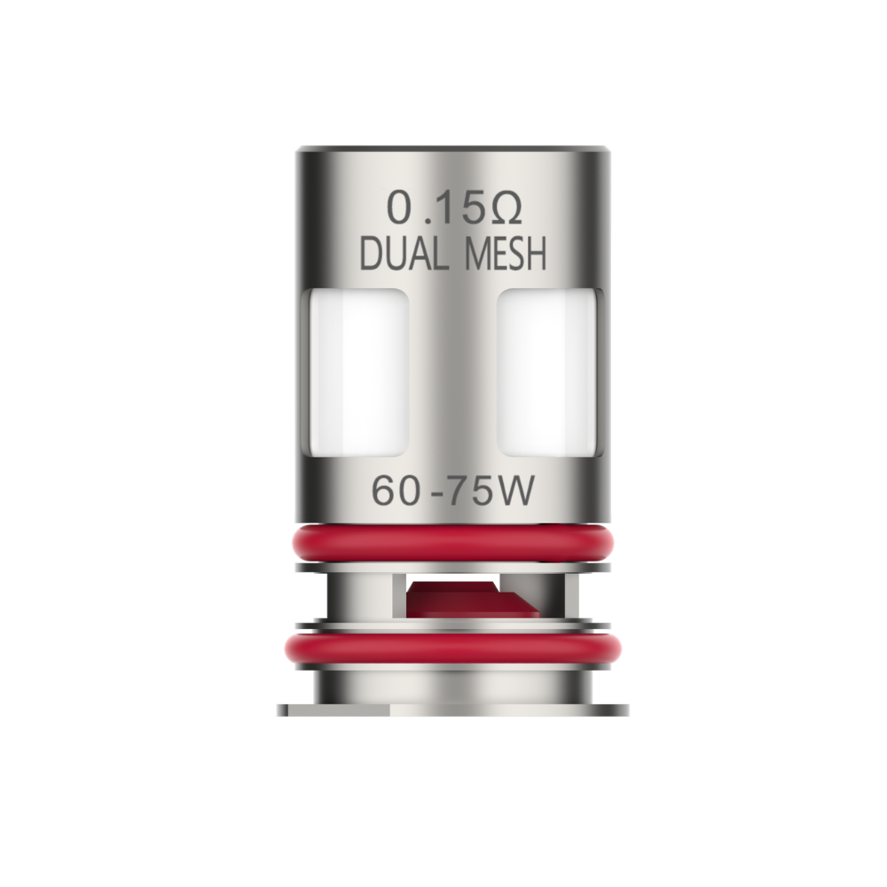 Vaporesso GTX 0.15 ohm Dual Mesh Coil, 60-75W. Replacement coil with red rings for DTL vaping.