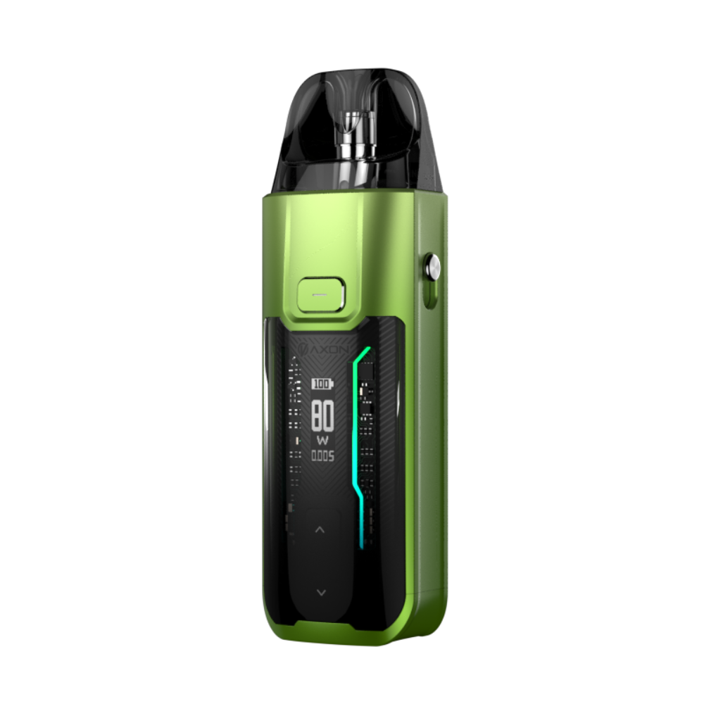 VAPORESSO LUXE XR MAX vape device, green with digital display, up to 80W output