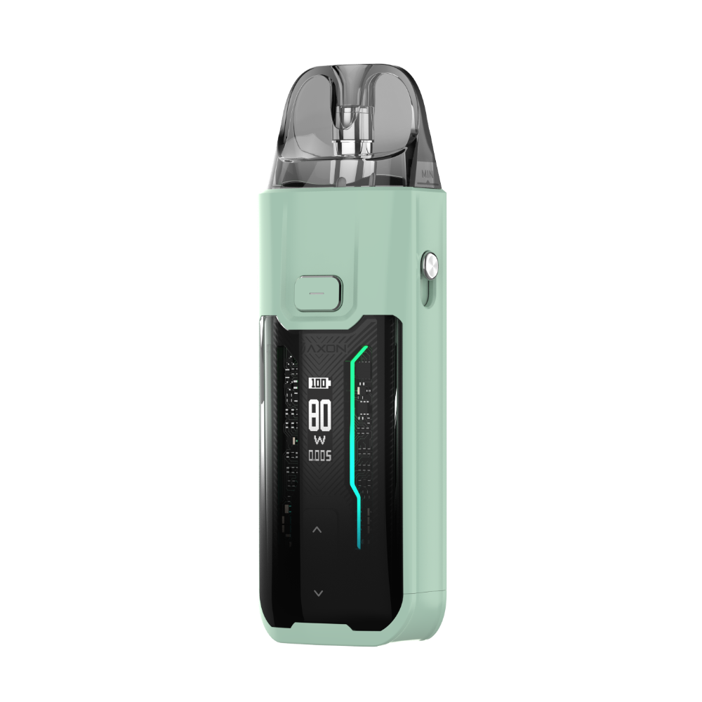 VAPORESSO LUXE XR MAX pod mod in mint green, 80W output, AXON chip, digital display