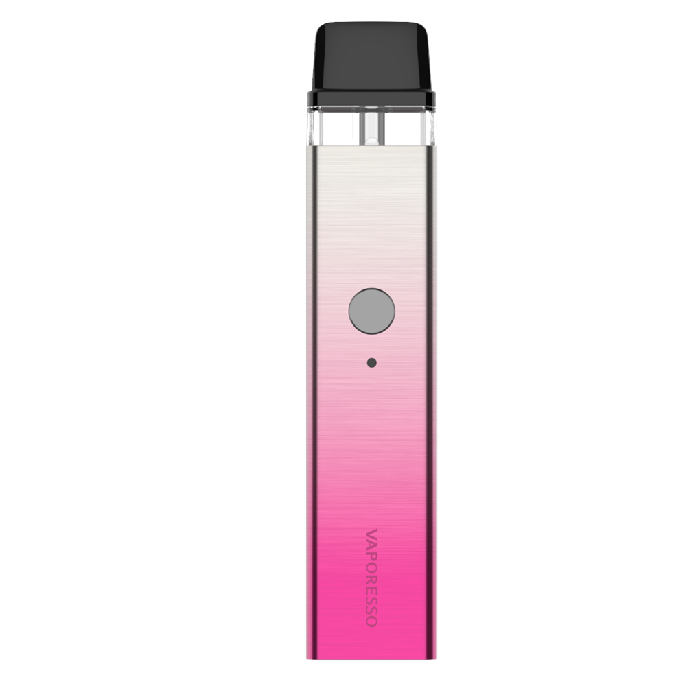 Vaporesso XROS in pink gradient finish with the brand logo on the vape device