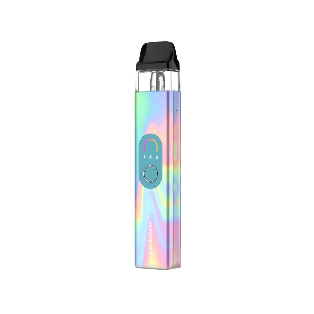 Vaporesso XROS 4 Vape Device, featuring a colorful gradient design and easy-to-use interface.