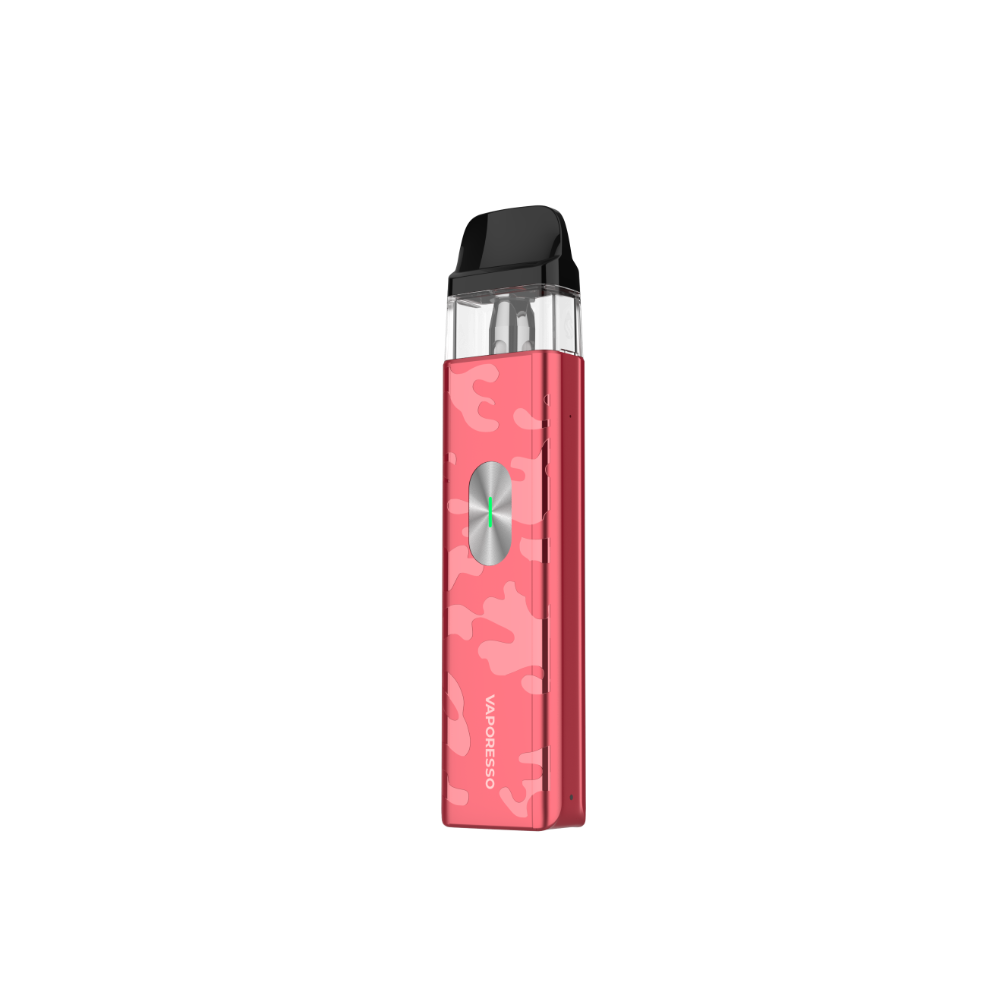 VAPORESSO XROS 4 Mini in red camouflage design, compact vaping device