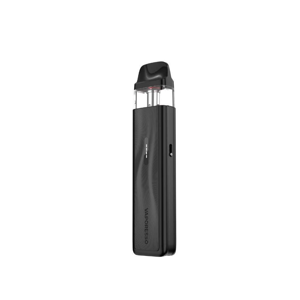 VAPORESSO XROS 5 Mini in black. Minimalist design MTL vape with adjustable airflow.