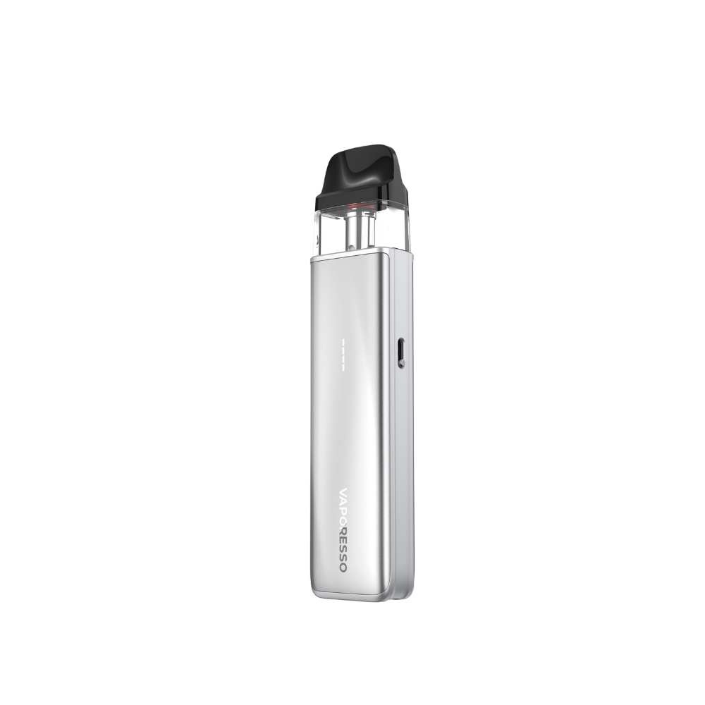 VAPORESSO XROS 5 Mini silver vape, minimalist design, MTL device with adjustable airflow