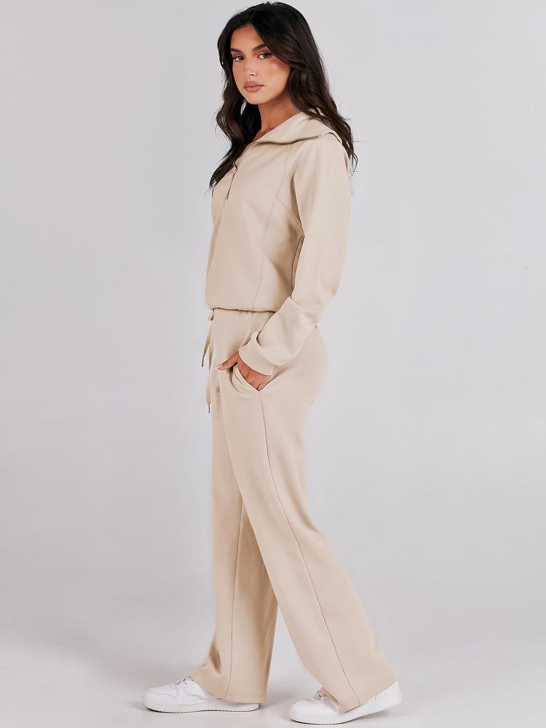 2024 Fall Trendy Outfits Oversized Two Piece Sweatsuit