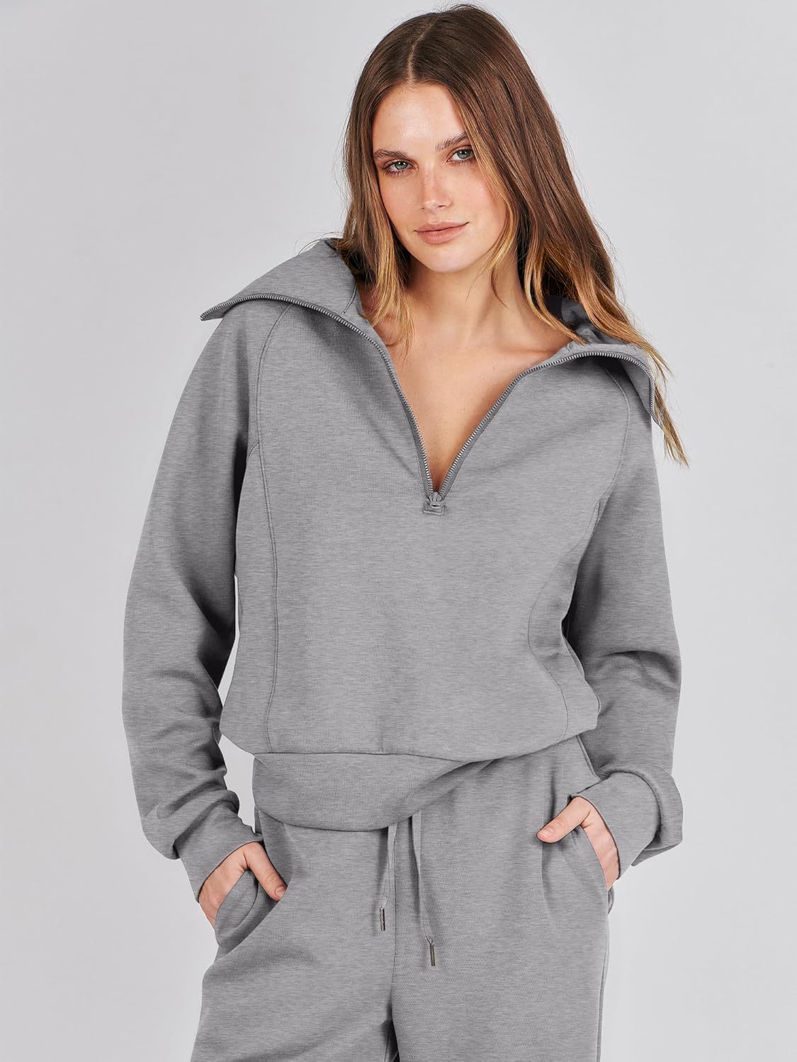 2024 Fall Trendy Outfits Oversized Two Piece Sweatsuit