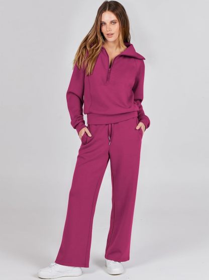 2024 Fall Trendy Outfits Oversized Two Piece Sweatsuit