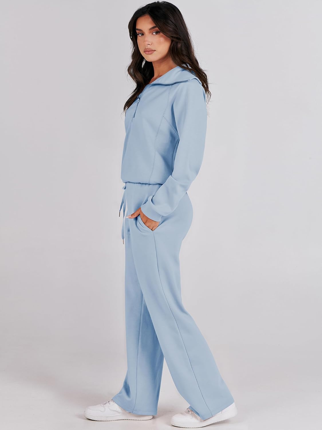 2024 Fall Trendy Outfits Oversized Two Piece Sweatsuit