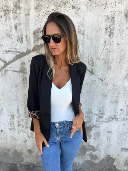 CLEARANCE SALE🔥Leopard Lined Blazer