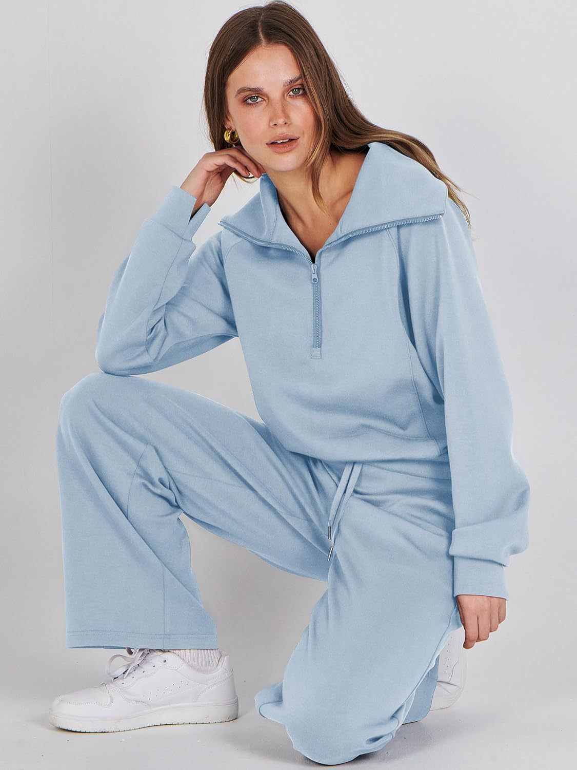 2024 Fall Trendy Outfits Oversized Two Piece Sweatsuit